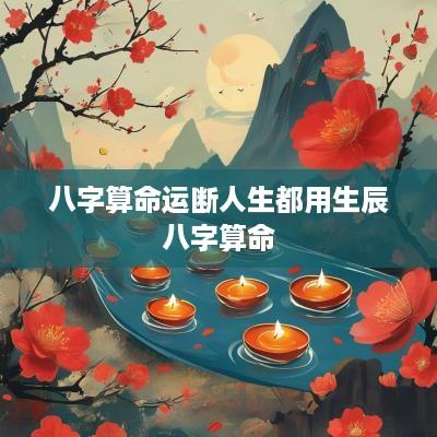 八字算命运断人生都用生辰八字算命