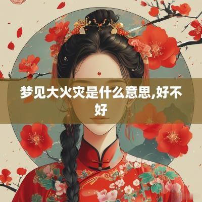 梦见大火灾是什么意思,好不好