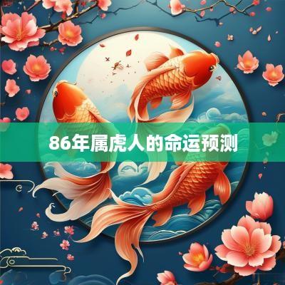 86年属虎人的命运预测