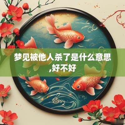 梦见被他人杀了是什么意思,好不好