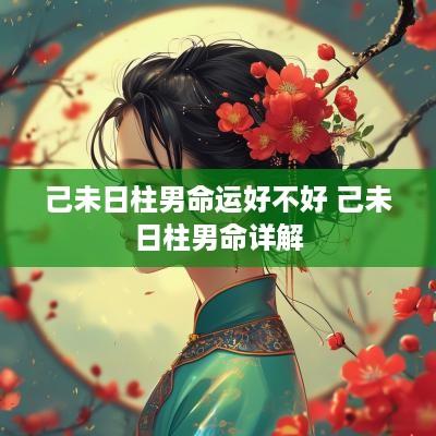 己未日柱男命运好不好 己未日柱男命详解