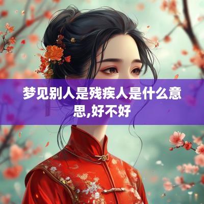 梦见别人是残疾人是什么意思,好不好