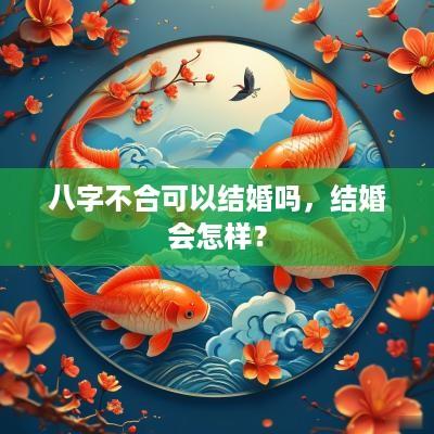 八字不合可以结婚吗，结婚会怎样？