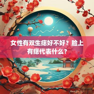 女性有双生痣好不好？脸上有痣代表什么？