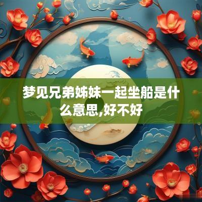 梦见兄弟姊妹一起坐船是什么意思,好不好