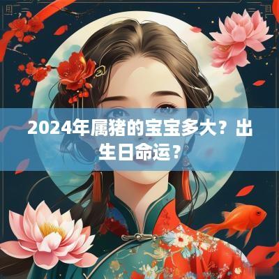 2025年属猪的宝宝多大？出生日命运？