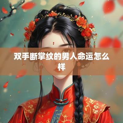 双手断掌纹的男人命运怎么样