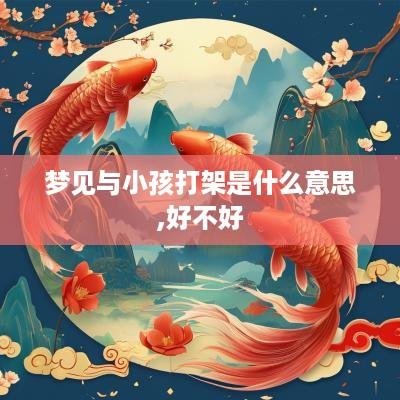 梦见与小孩打架是什么意思,好不好