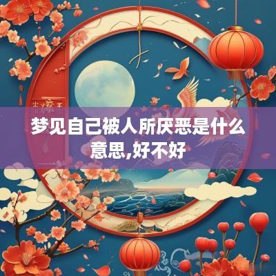 梦见自己被人所厌恶是什么意思,好不好 梦见自己被人所厌恶是什么意思,好不好
