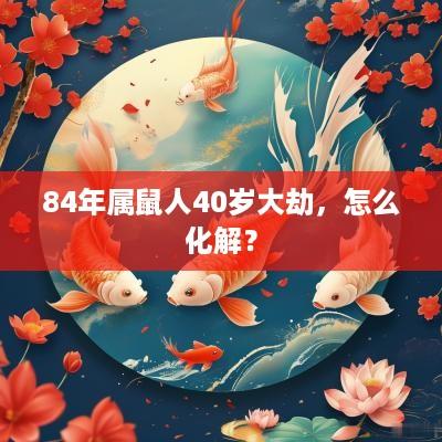84年属鼠人40岁大劫，怎么化解？