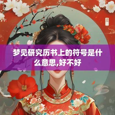 梦见研究历书上的符号是什么意思,好不好