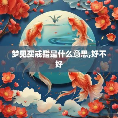 梦见买戒指是什么意思,好不好