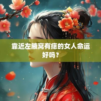 靠近左腋窝有痣的女人命运好吗？