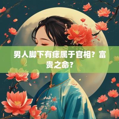 男人脚下有痣属于官相？富贵之命？