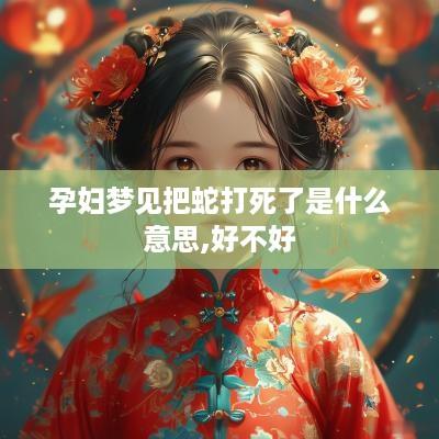 孕妇梦见把蛇打死了是什么意思,好不好