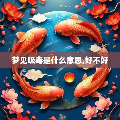 梦见吸毒是什么意思,好不好