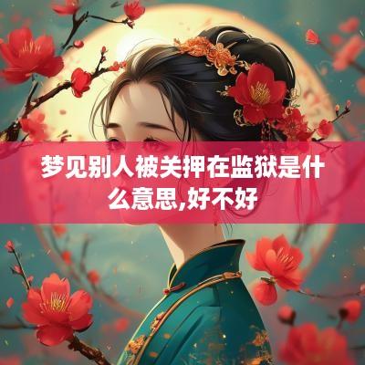 梦见别人被关押在监狱是什么意思,好不好
