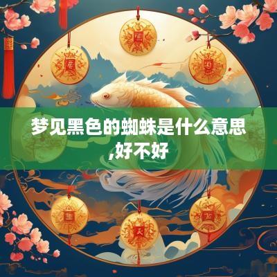 梦见黑色的蜘蛛是什么意思,好不好