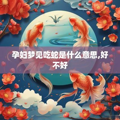 孕妇梦见吃蛇是什么意思,好不好