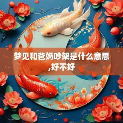 梦见和爸妈吵架是什么意思,好不好