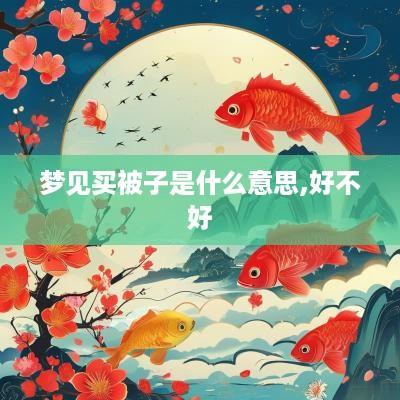 梦见买被子是什么意思,好不好