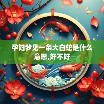 孕妇梦见一条大白蛇是什么意思,好不好