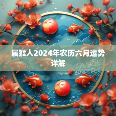 属猴人2025年农历六月运势详解