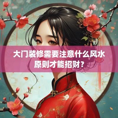 大门装修需要注意什么风水原则才能招财？