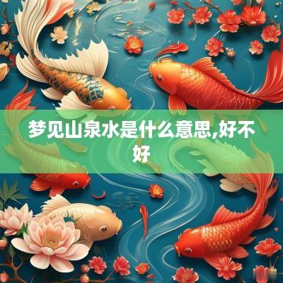 梦见山泉水是什么意思,好不好
