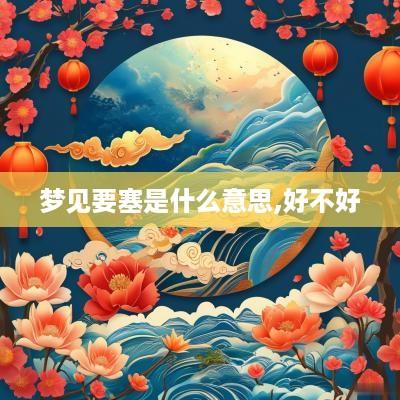 梦见要塞是什么意思,好不好
