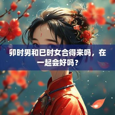 卯时男和巳时女合得来吗，在一起会好吗？