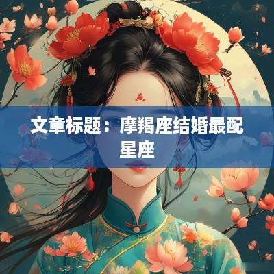 文章标题：摩羯座结婚最配星座
