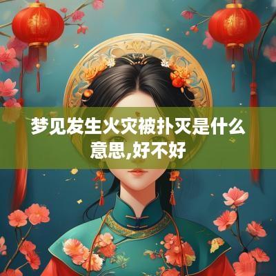 梦见发生火灾被扑灭是什么意思,好不好