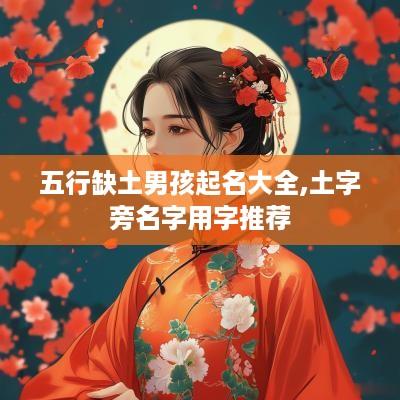 五行缺土男孩起名大全,土字旁名字用字推荐