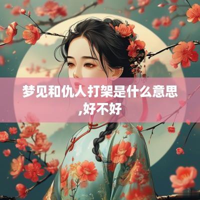梦见和仇人打架是什么意思,好不好