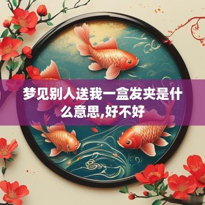 梦见别人送我一盒发夹是什么意思,好不好