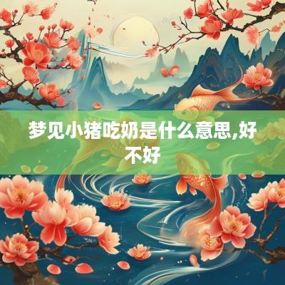 梦见小猪吃奶是什么意思,好不好