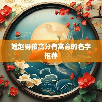姓赵男孩高分有寓意的名字推荐