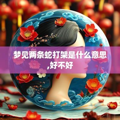梦见两条蛇打架是什么意思,好不好