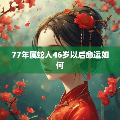 77年属蛇人46岁以后命运如何