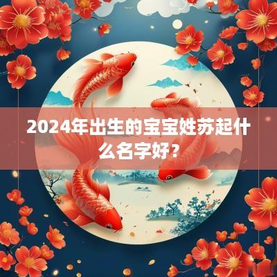 2025年出生的宝宝姓苏起什么名字好？