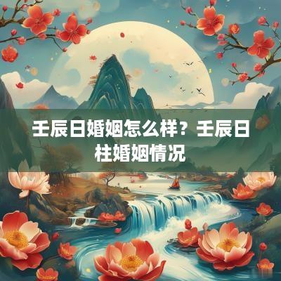 壬辰日婚姻怎么样？壬辰日柱婚姻情况
