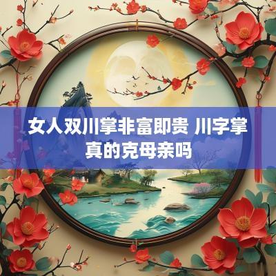 女人双川掌非富即贵 川字掌真的克母亲吗