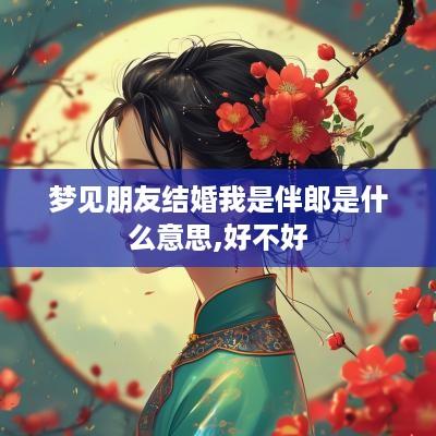 梦见朋友结婚我是伴郎是什么意思,好不好