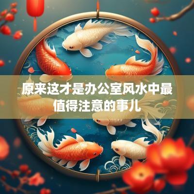 原来这才是办公室风水中最值得注意的事儿