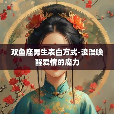 双鱼座男生表白方式-浪漫唤醒爱情的魔力