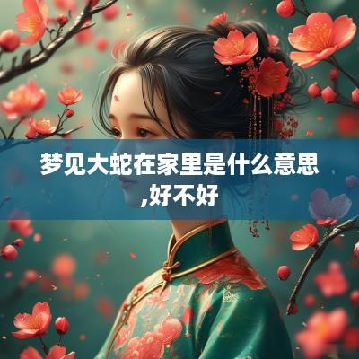 梦见大蛇在家里是什么意思,好不好