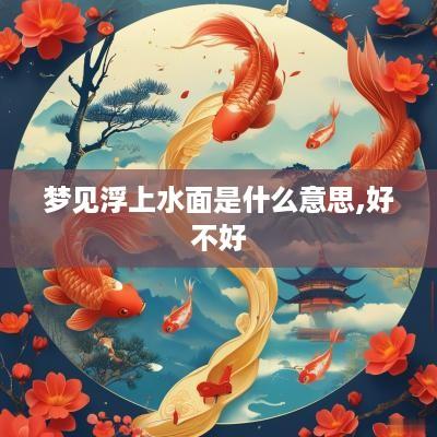 梦见浮上水面是什么意思,好不好