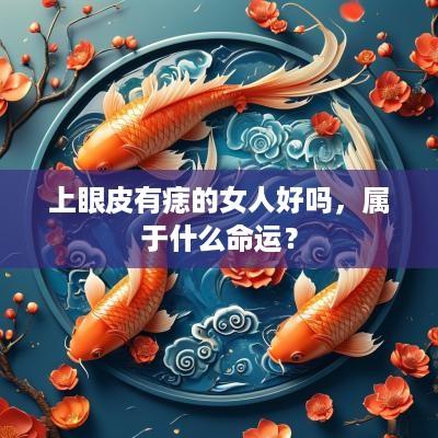 上眼皮有痣的女人好吗，属于什么命运？