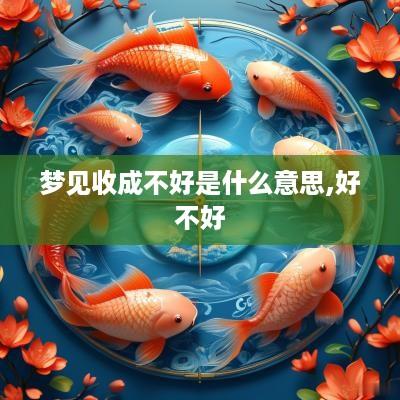 梦见收成不好是什么意思,好不好